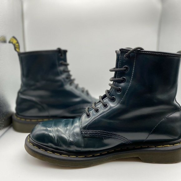 Doc Dr. Martens 1460 Combat Boots Made In England 8 Eye Men SZ 9 US, Black Boots - Picture 5 of 6